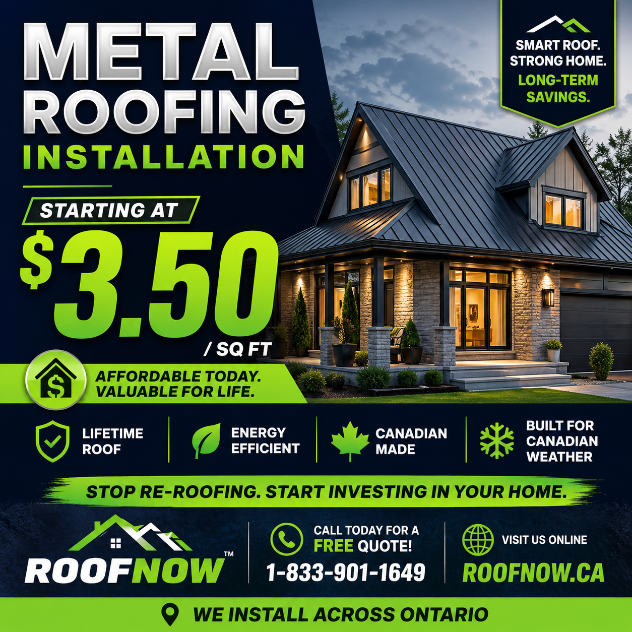 Metal Roof Cost Ontario ROOFNOW