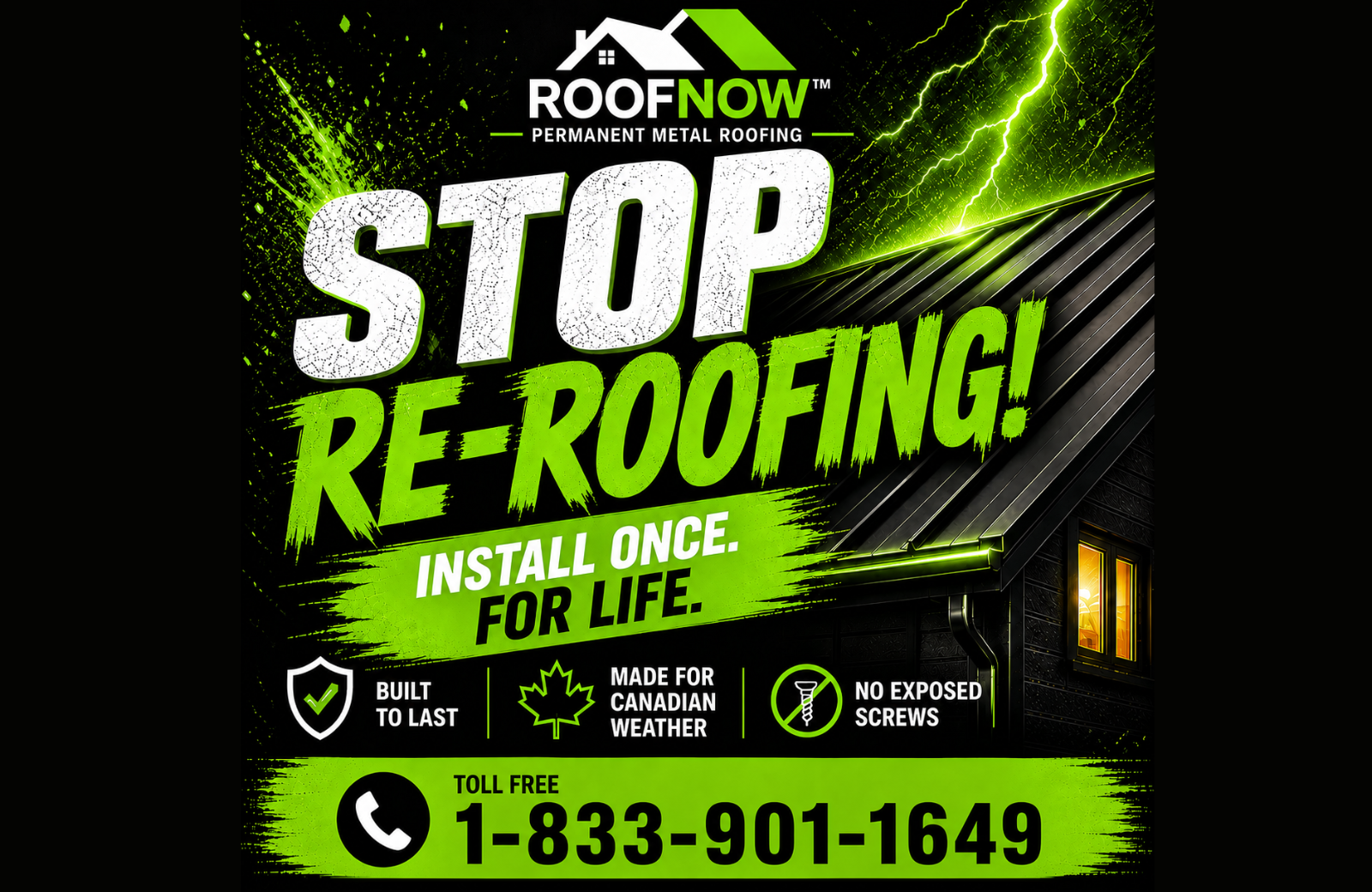 ROOFNOW metal roofing installers near Clairlea Ontario