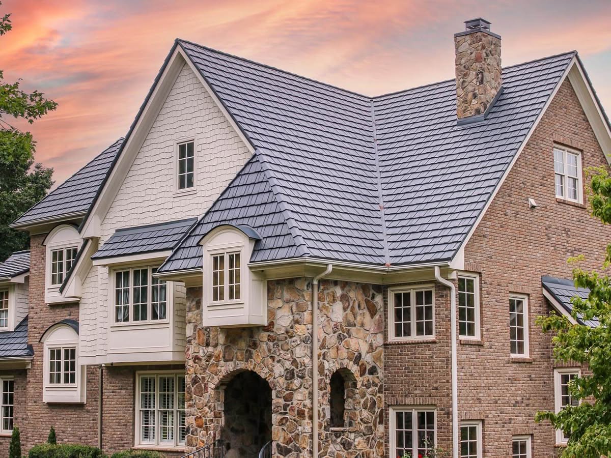 Grey Weathered Shake Metal Roofing in Greater Sudbury
