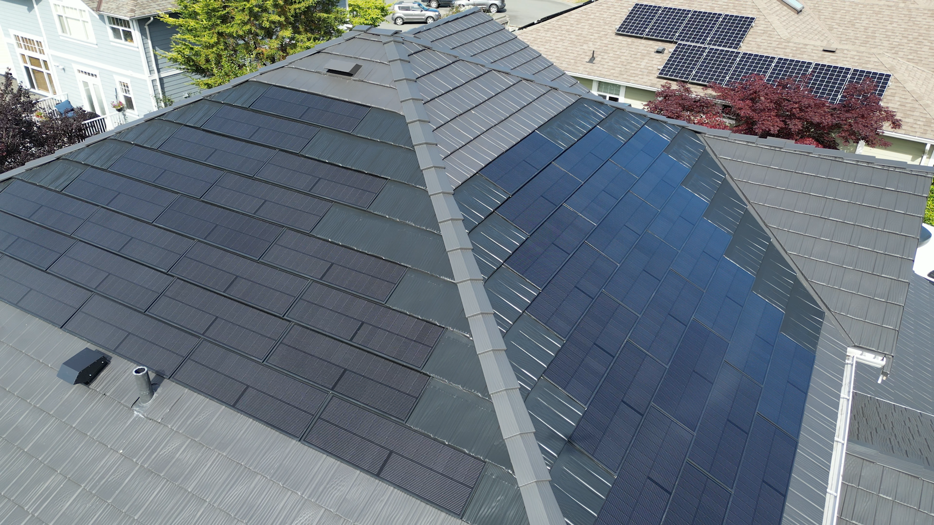 RARE Ironwood e-Panel solar roofing integrated with Ironwood Shake
