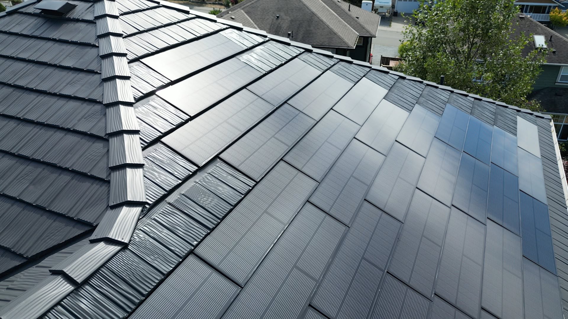 RARE Ironwood e-Panel integrated solar metal roofing system