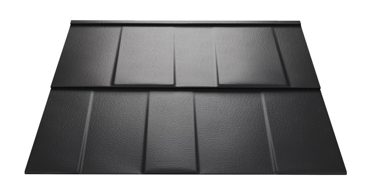 Black Mica metal shingle roofing profile